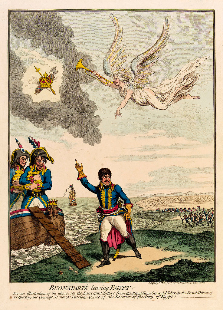 Detail of Buonaparte leaving Egypt by James Gillray