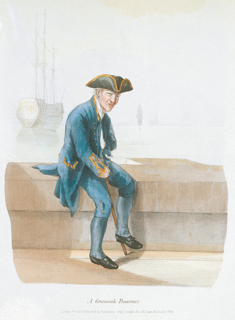 Detail of A Greenwich Pensioner (uniform) by Engelmann