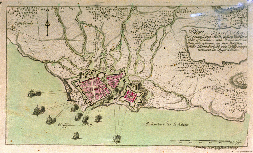 Detail of Plan of Le Havre, France by unknown
