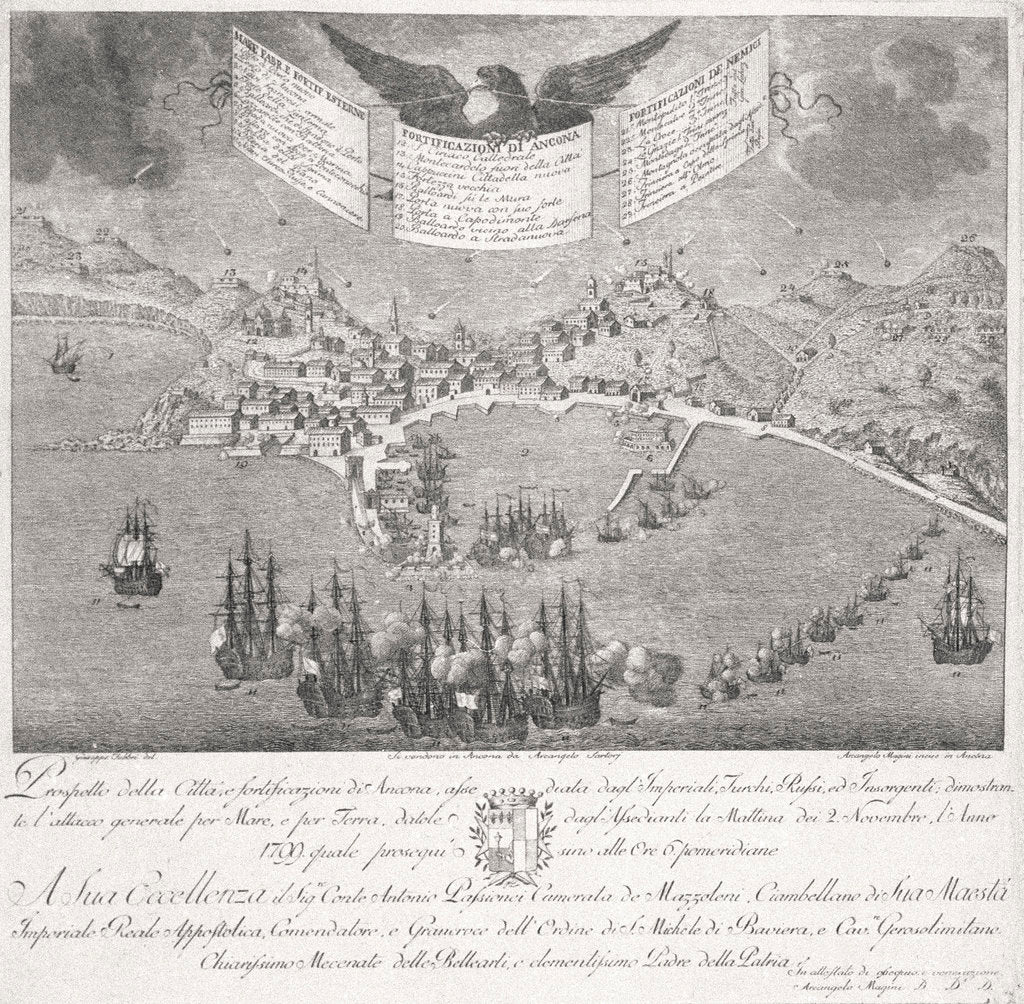 Detail of Attack on Ancona, Italy, 2 November 1799 by Guiseppi Fabbri