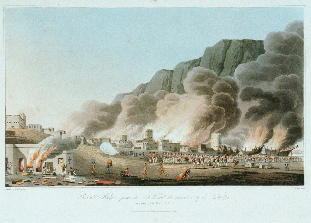 Detail of No. 9 'Rus al Khyma: the situation of the troops on 13 November 1809' by R. Temple