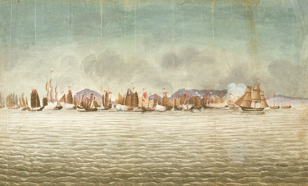 Detail of 'Chinese War. 'Volage' & 'Hyacinth'?, 3 November 1839 by Millar
