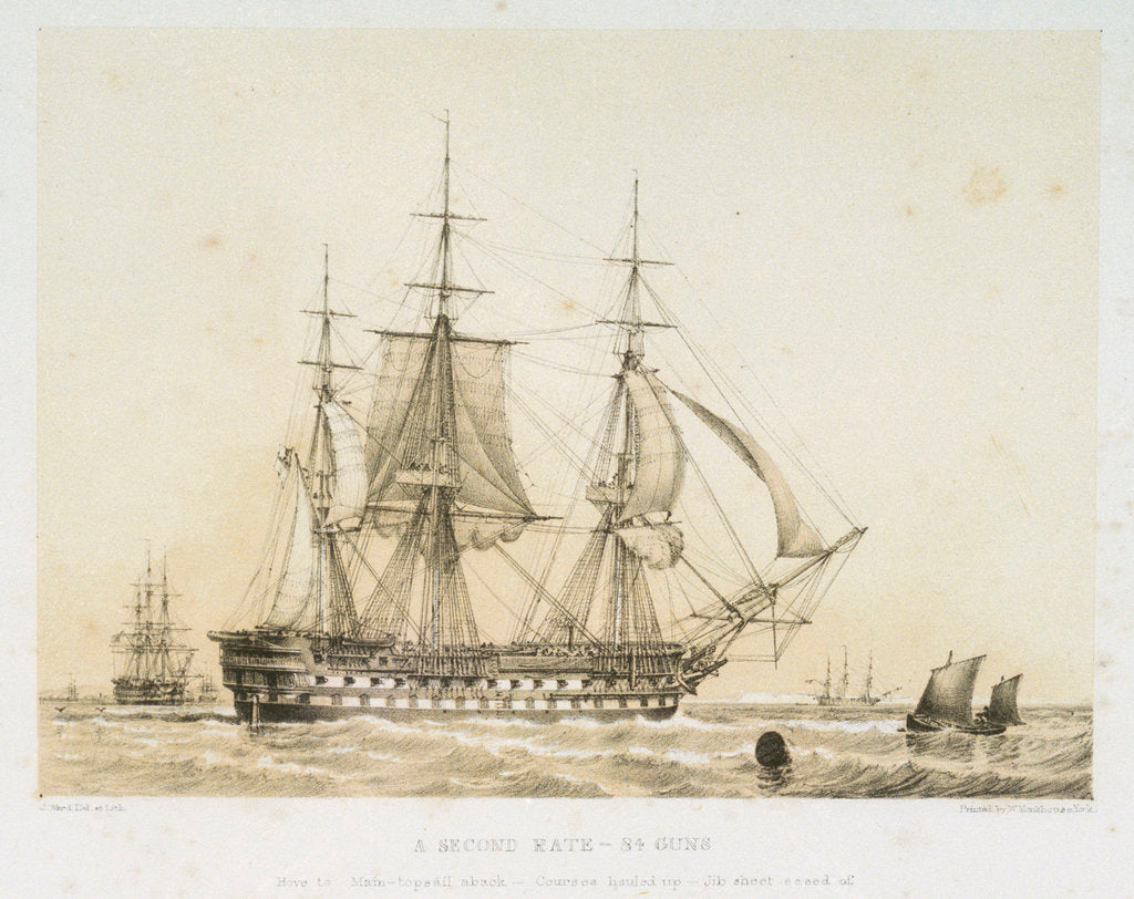 Detail of HMS 'Asia' (1824) by John Ward