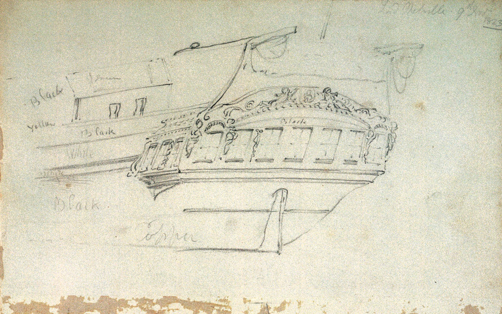 Detail of The 'Lord Melville',  9 November 1823 by John Christian Schetky