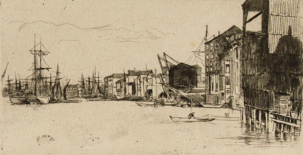 Detail of Free Trade Wharf by James Abbott McNeill Whistler