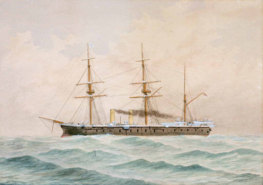 Detail of HMS 'Bellerophon'  (1865) by Fred T. Jane