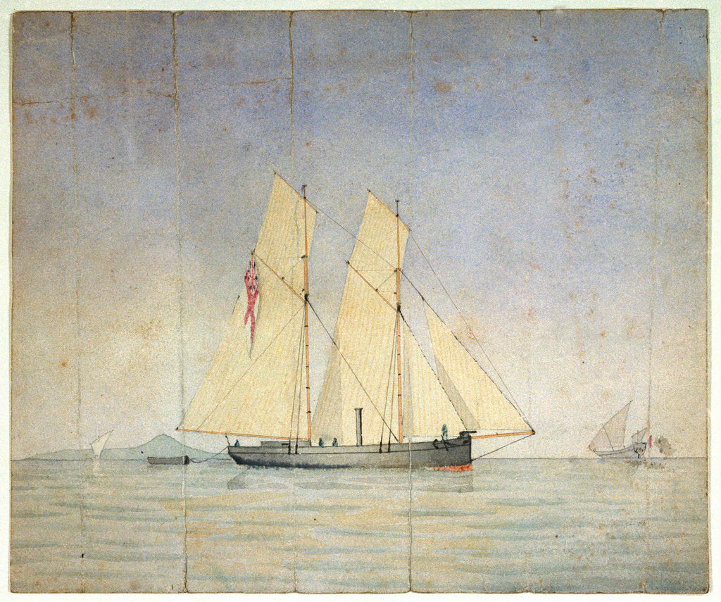 Detail of Pinnace for chasing slaves by E. F. Inglefield