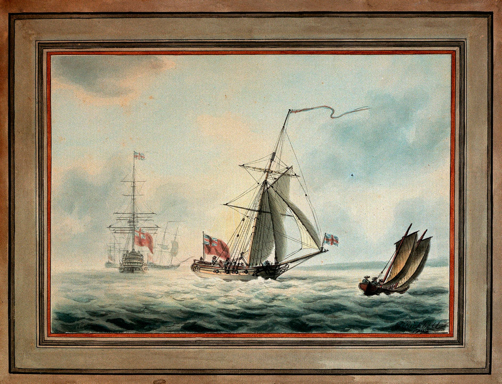 Detail of An English privateer by J. Richbell