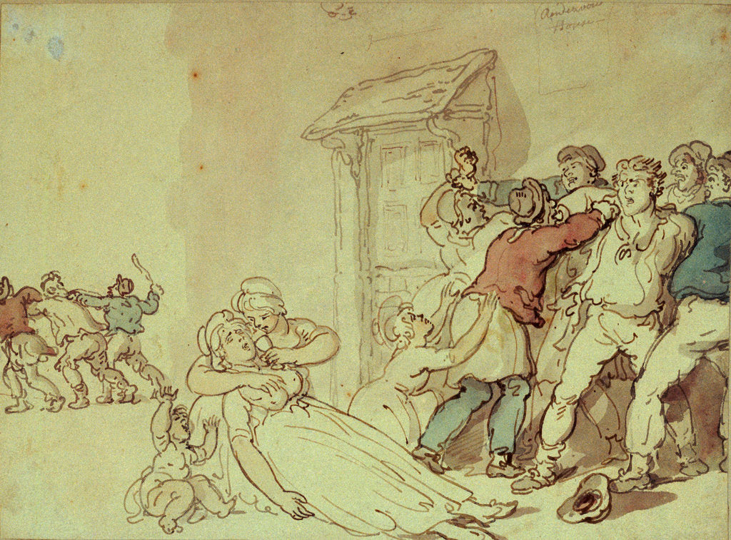 Detail of The Press Gang by Thomas Rowlandson