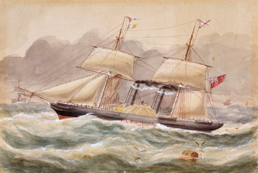 Detail of 'La Plata', Royal Mail steamer, 1852 by unknown