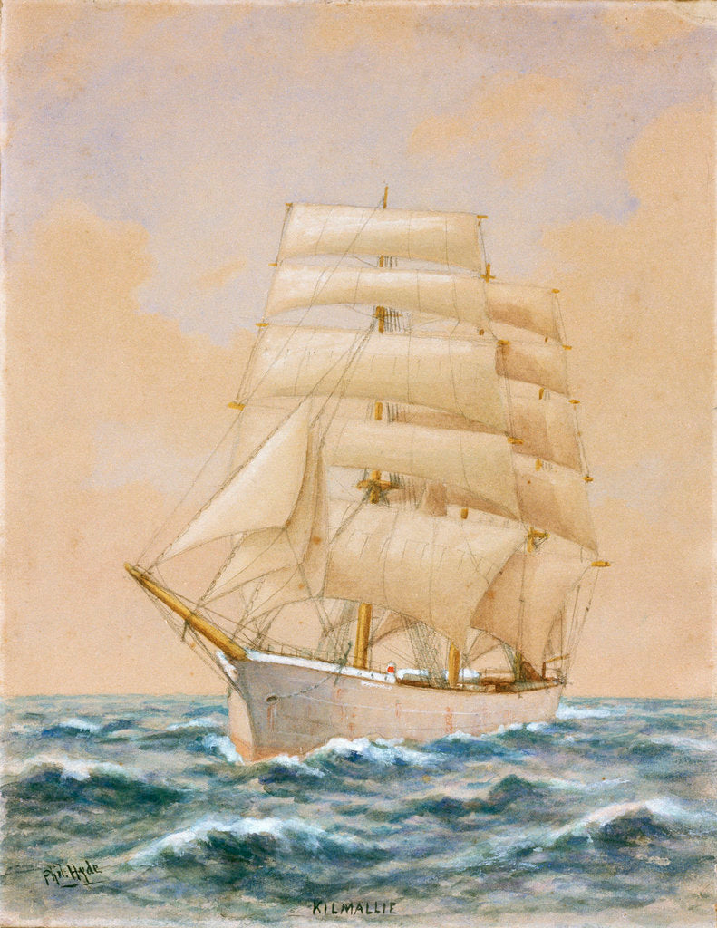 Detail of Kilmallie, square-rigged sailing vessel by Philip Hyde