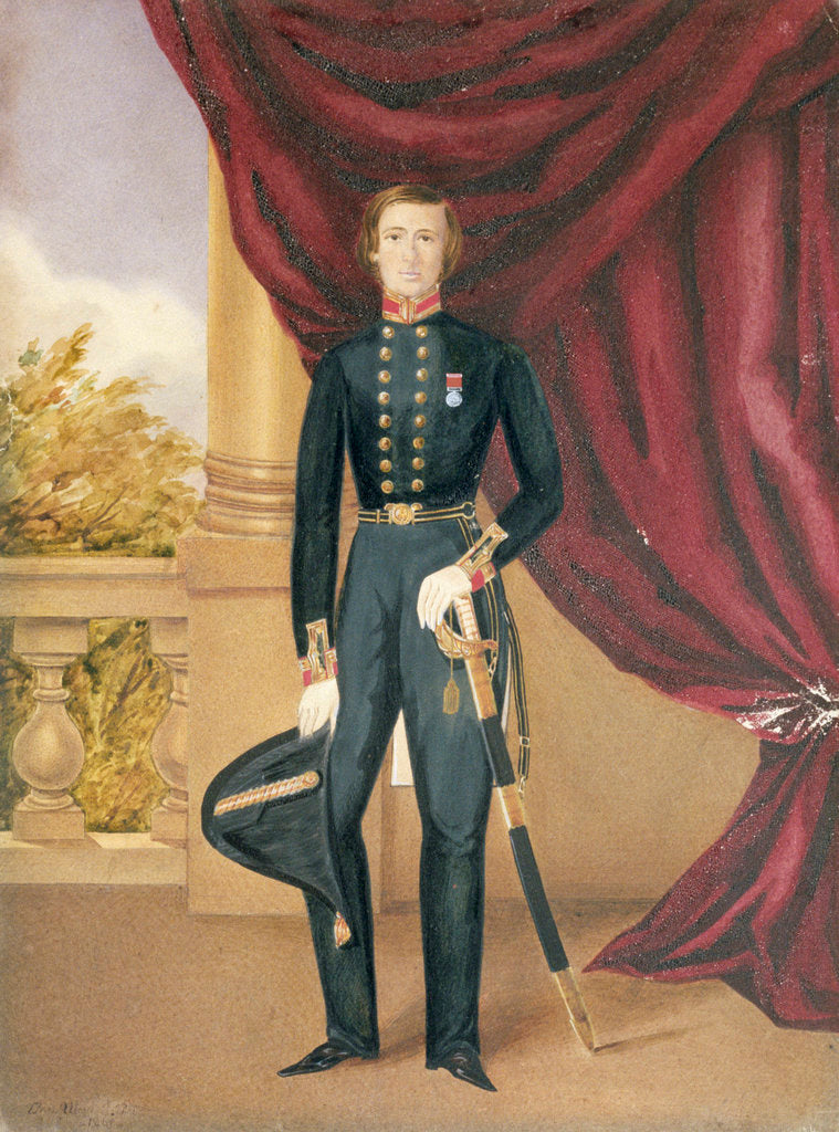 Detail of Frederick Marryat, RN, (son of Captain Marryat the author) June 1842 by R. H. C. Ubsdell
