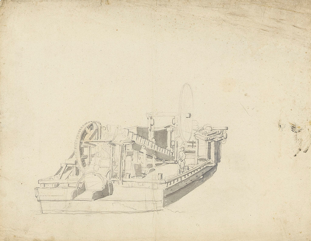 Detail of Study of a dredger by Willem Van de Velde the Younger