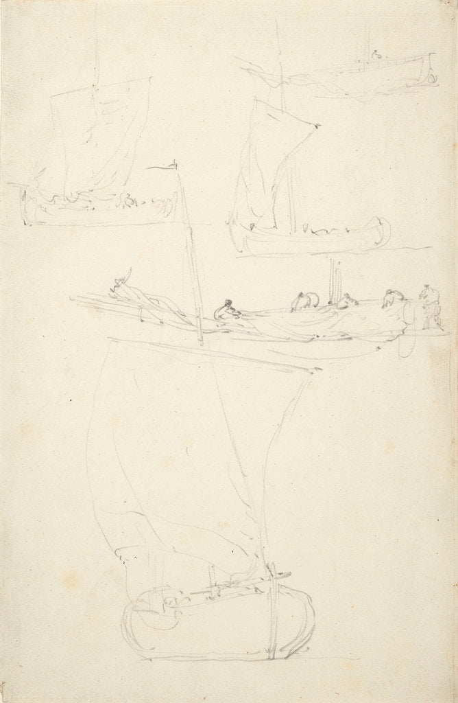 Detail of Sketches of a hoeker by Willem Van de Velde the Younger