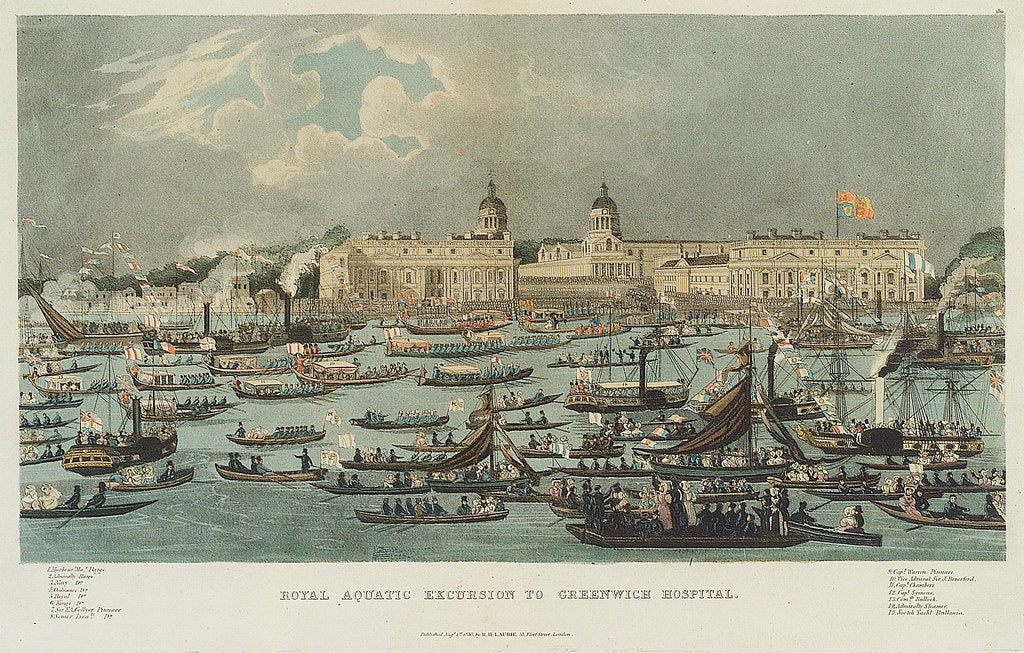 Detail of A view of Greenwich Hospital taken from the river by Millam