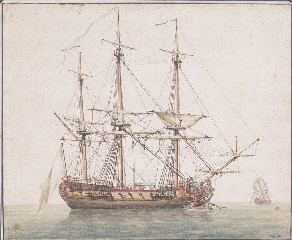 Detail of French frigate ab 1780 by O. L. M.