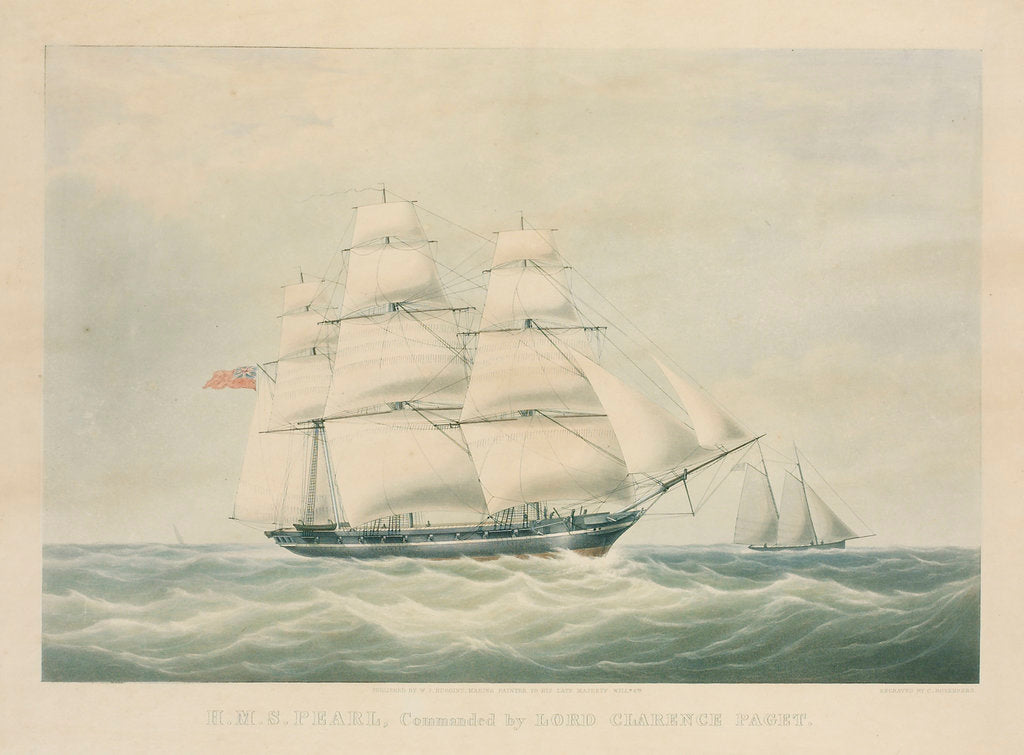 Detail of HMS 'Pearl', commanded by Lord Clarence Paget by C. Rosenberg
