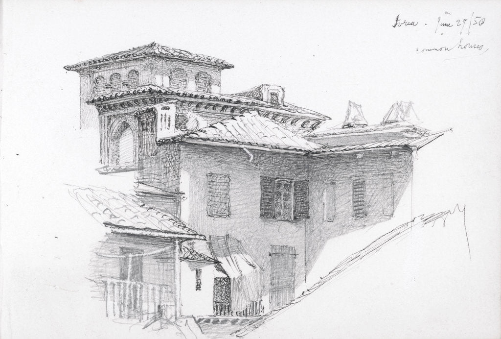 Detail of Common houses, Ivrea, 27 June 58 by John Brett