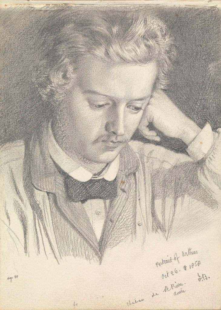 Detail of Portrait of Arthur by John Brett