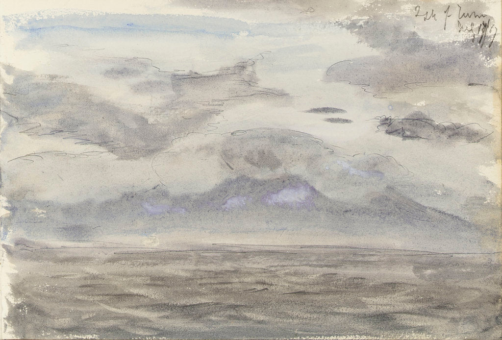 Detail of Seascape with cloudy sky by John Brett