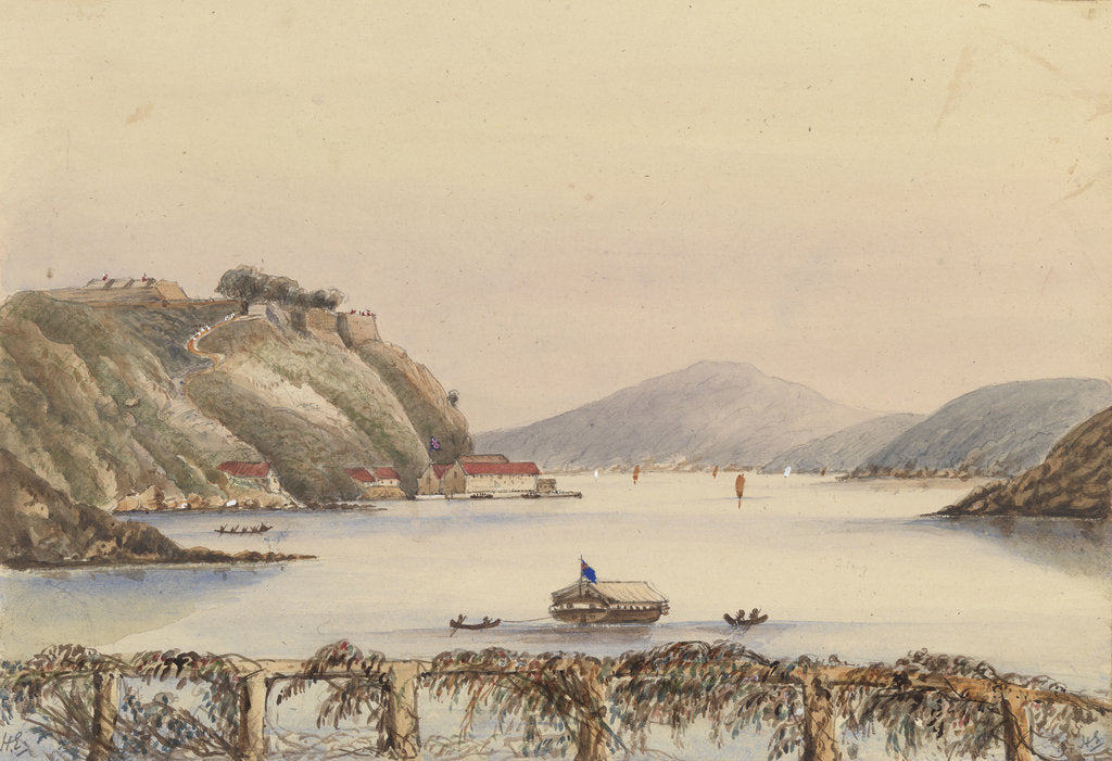 Detail of Dockyard at Trincomalee, Ceylon from the Admiralty House by Harry Edmund Edgell