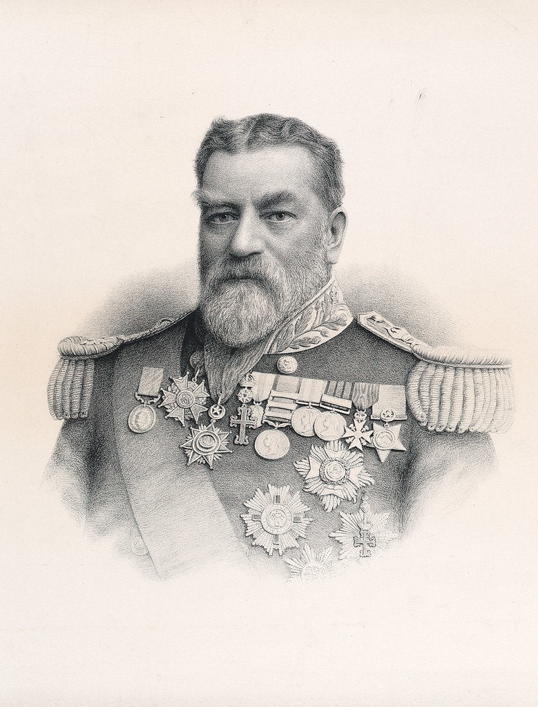 Detail of Admiral Sir Harry Holdsworth Rawson (1841-1910) by C.W. Walton