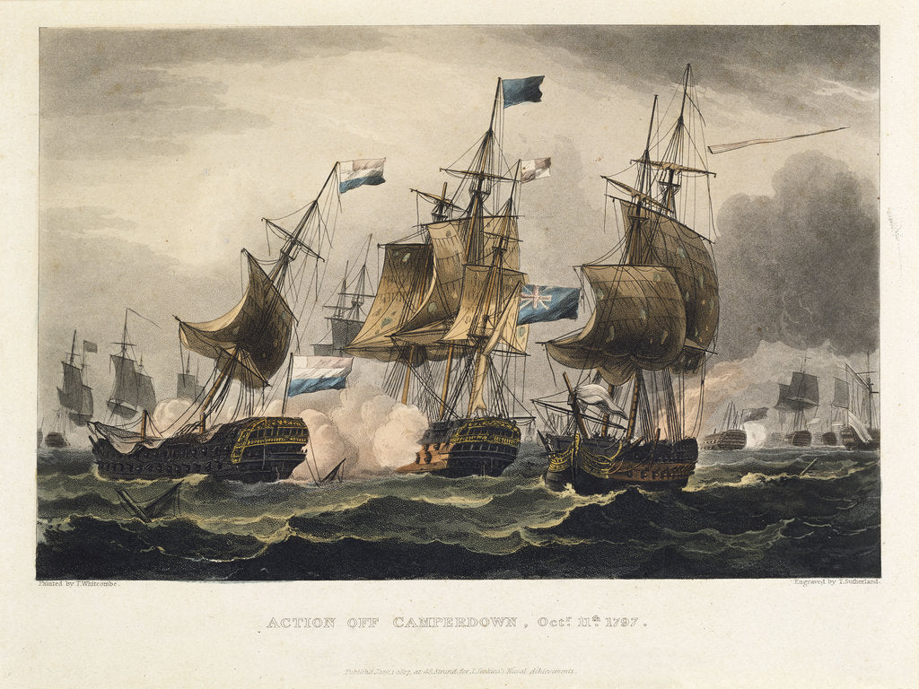 Detail of Action off Camperdown, Oct 11th 1797 by Thomas Sutherland