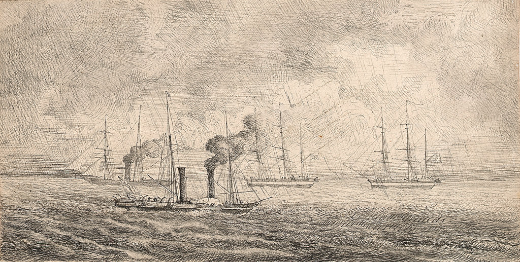 Detail of Sir John Franklin's expedition off Harwich and sketched from HMS 'Porcupine', May 1845 by unknown
