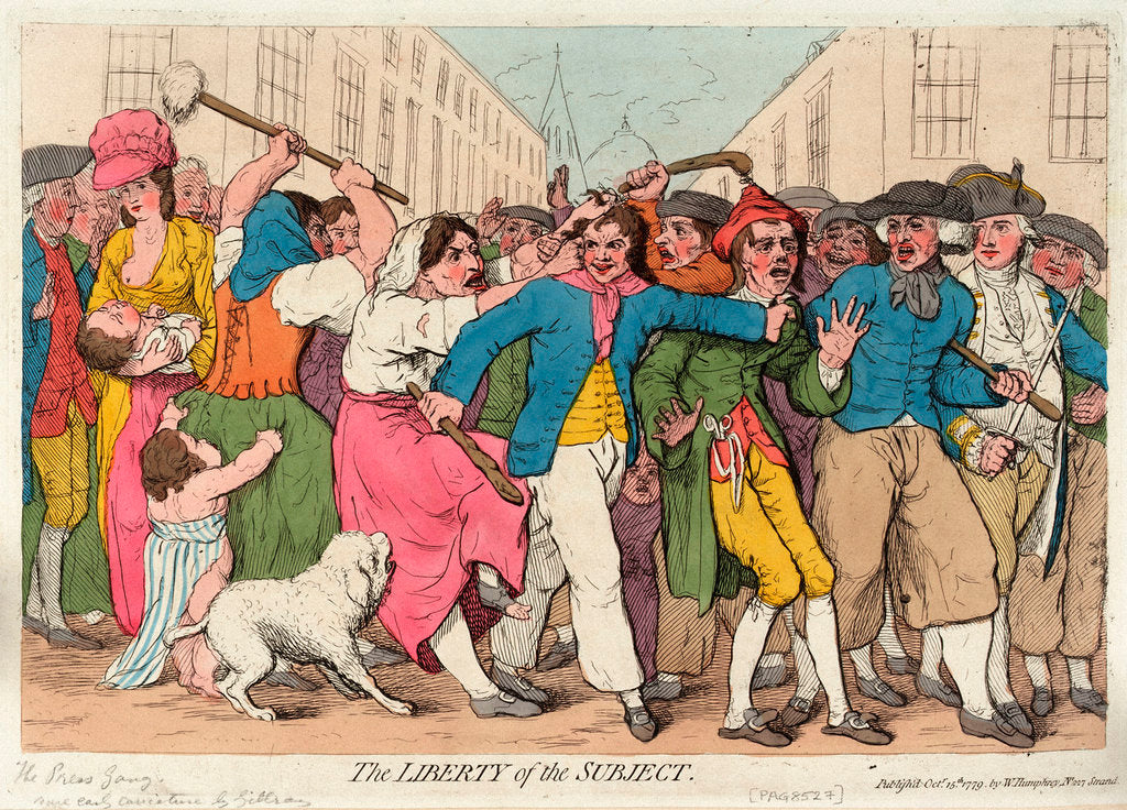Detail of The Liberty of the Subject [the Press Gang] by James Gillray