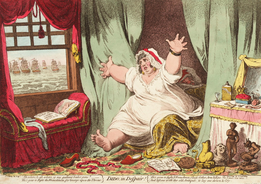 Detail of Dido in Despair by James Gillray