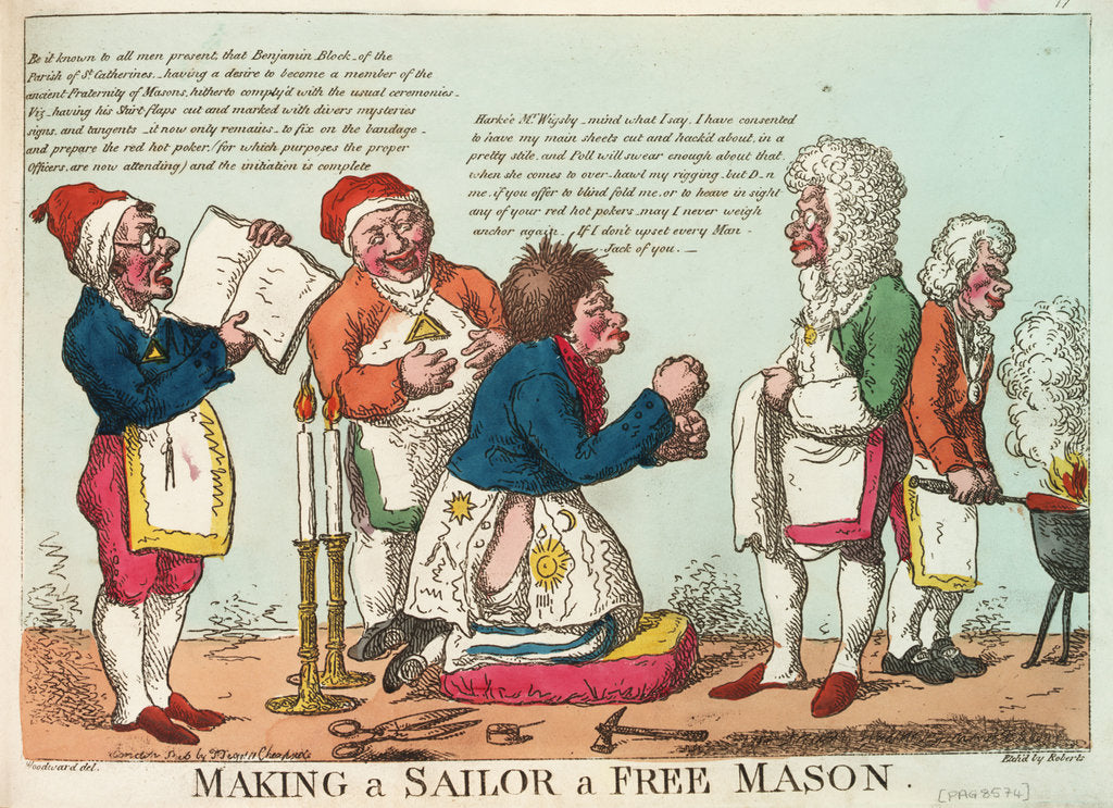 Detail of Making a Sailor a Free Mason by George M. Woodward