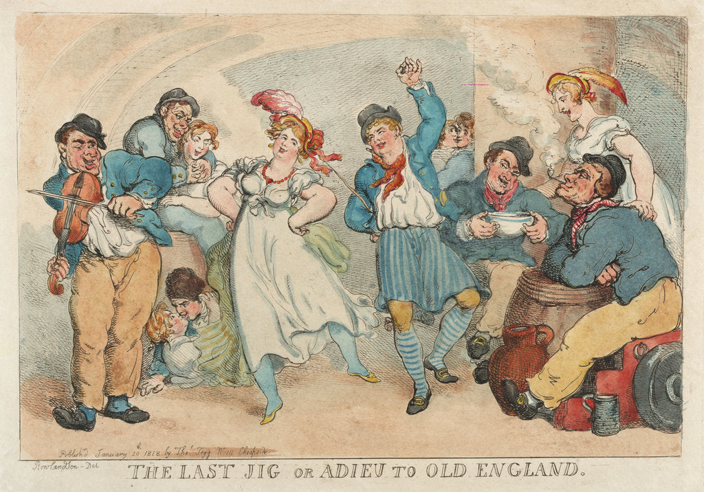Detail of The Last Jig or Adieu to Old England by Thomas Rowlandson