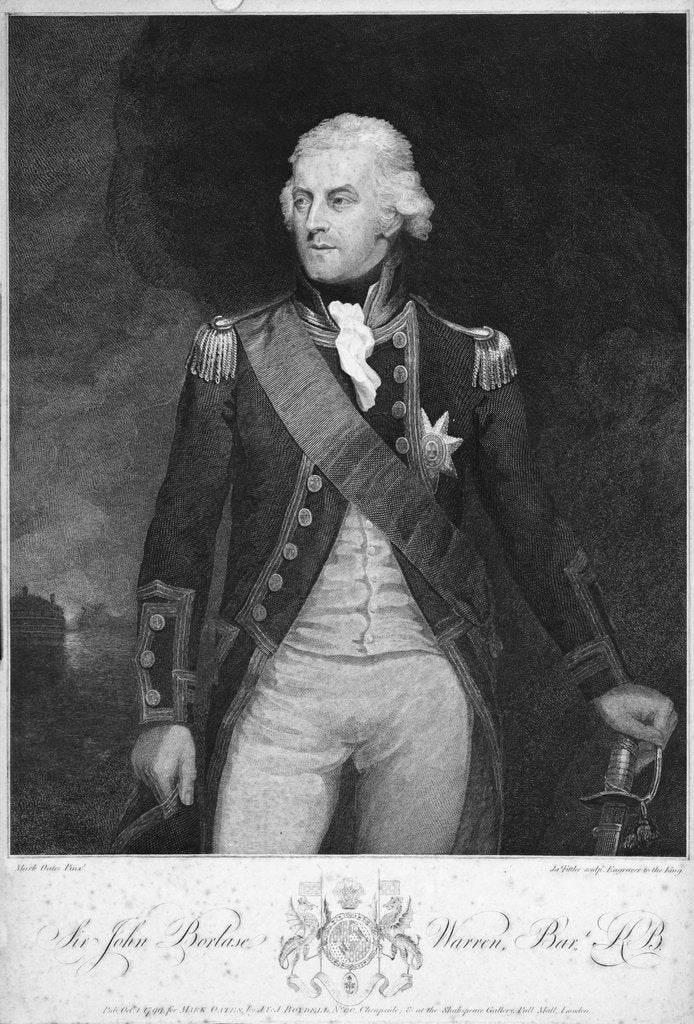 Detail of Admiral Sir John Borlase Warren (1753-1822) by Mark Oates