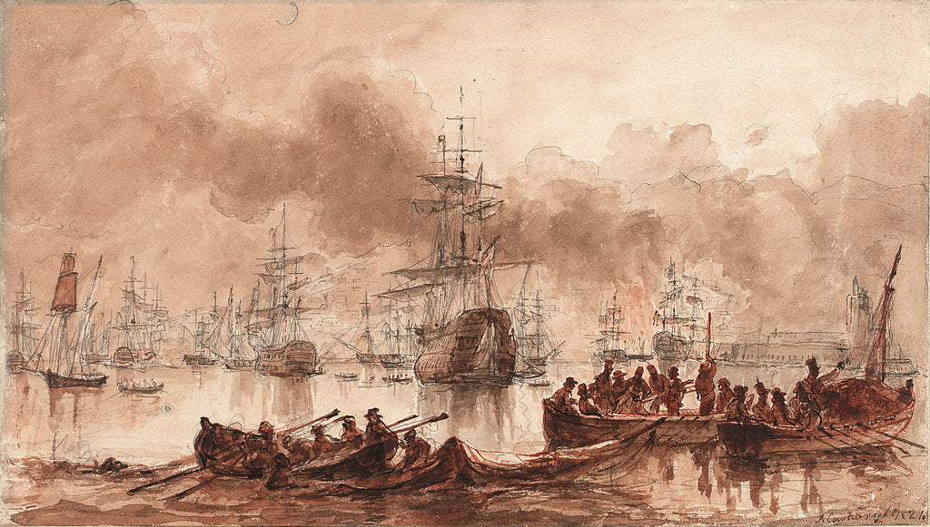 Detail of Bombardment of Algiers, 28 August 1816 by Joseph Cartwright