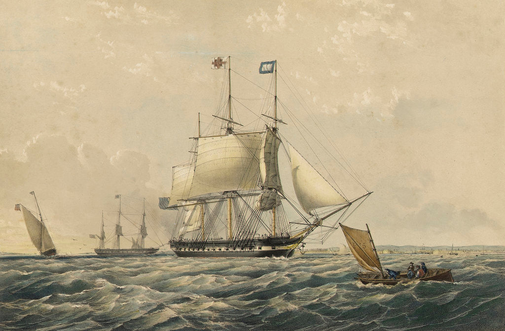 Detail of The East Indiaman 'Trafalgar' East Indiaman by Thomas Goldsworth Dutton