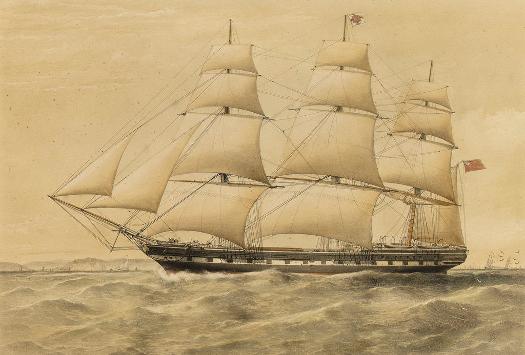Detail of Clipper ship 'Renown' by Thomas Goldsworth Dutton