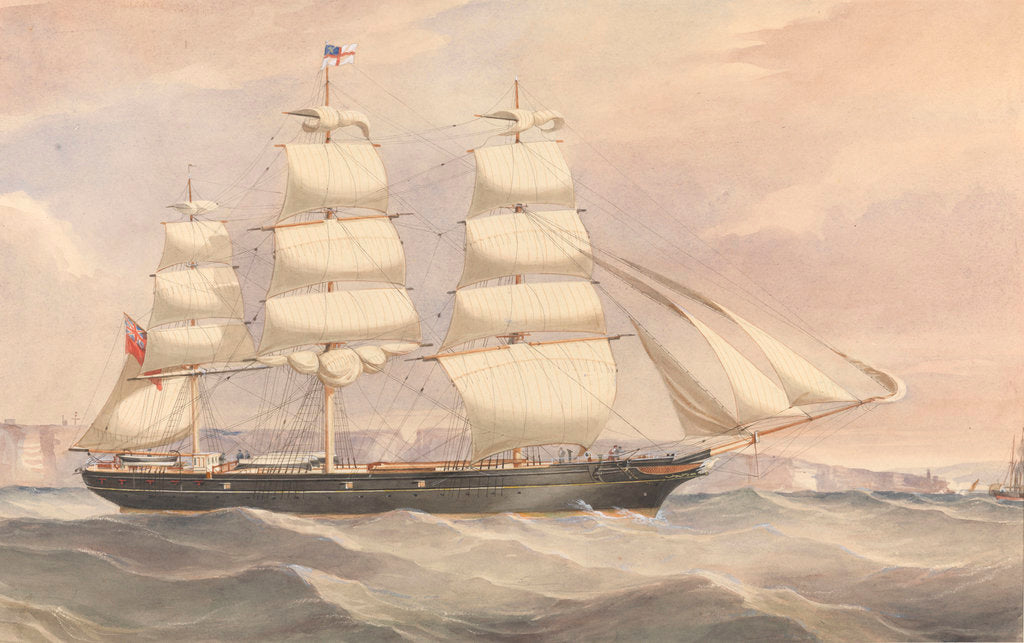 Detail of 'Silver Eagle' (1861) clipper ship by unknown
