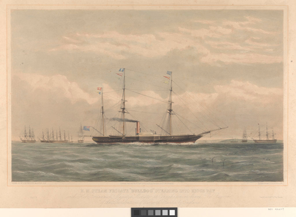 Detail of HM steam frigate 'Bulldog' (1845) by G Morrison