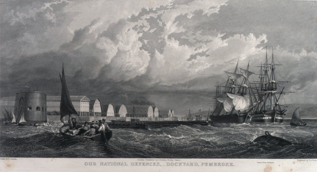 Detail of Our National Defences, - Dockyard, Pembroke by Edward Duncan