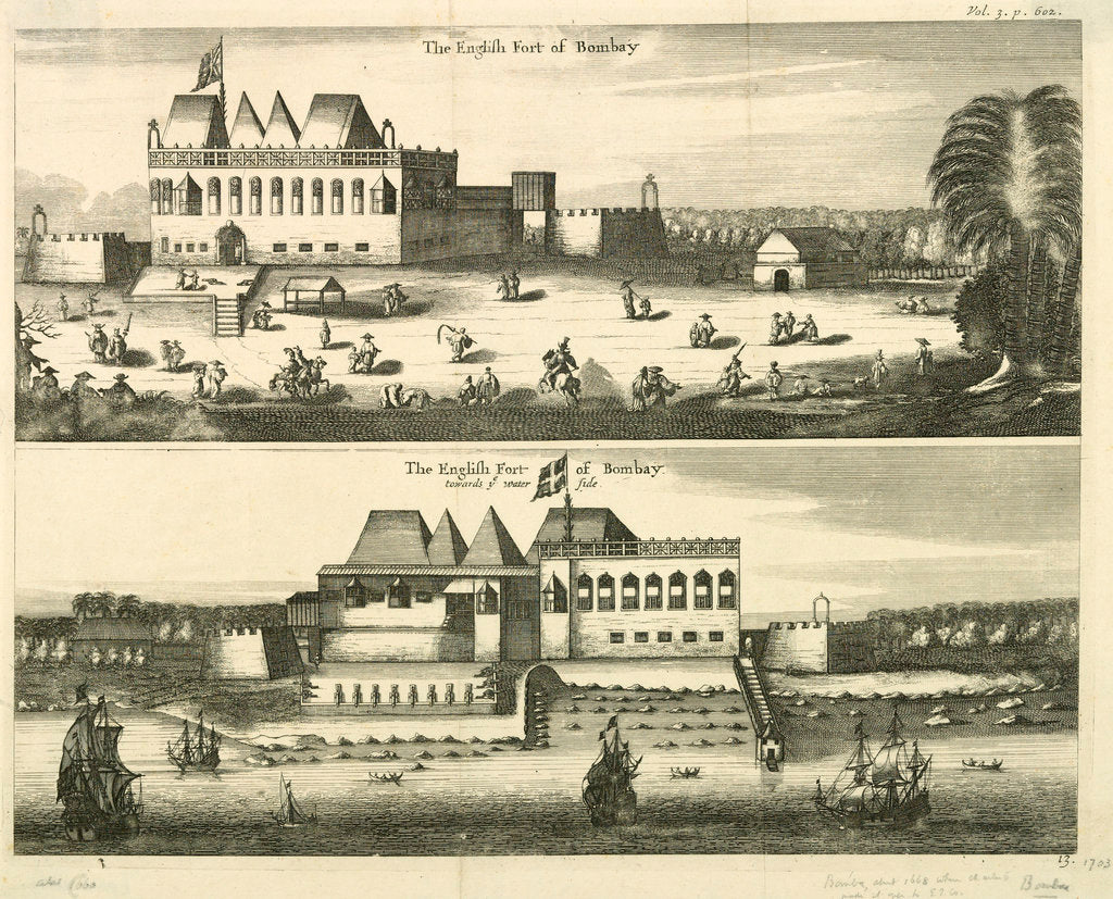Detail of The English fort of Bombay by unknown