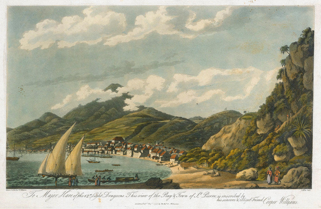 Detail of View of the bay & town of St Pierre (Martinique) by Cooper Willyams