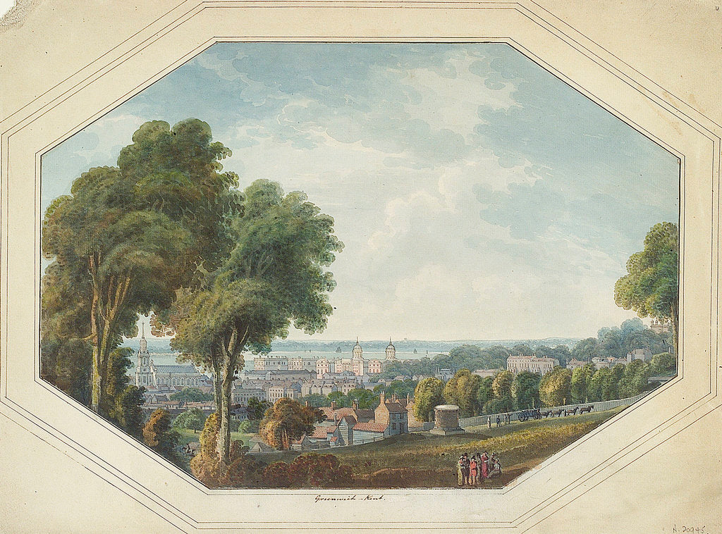 Detail of Greenwich from the Point, circa 1820 by George Heriot