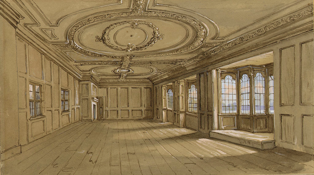 Detail of The drawing room of Crowley House, Greenwich by Clarkson Stanfield