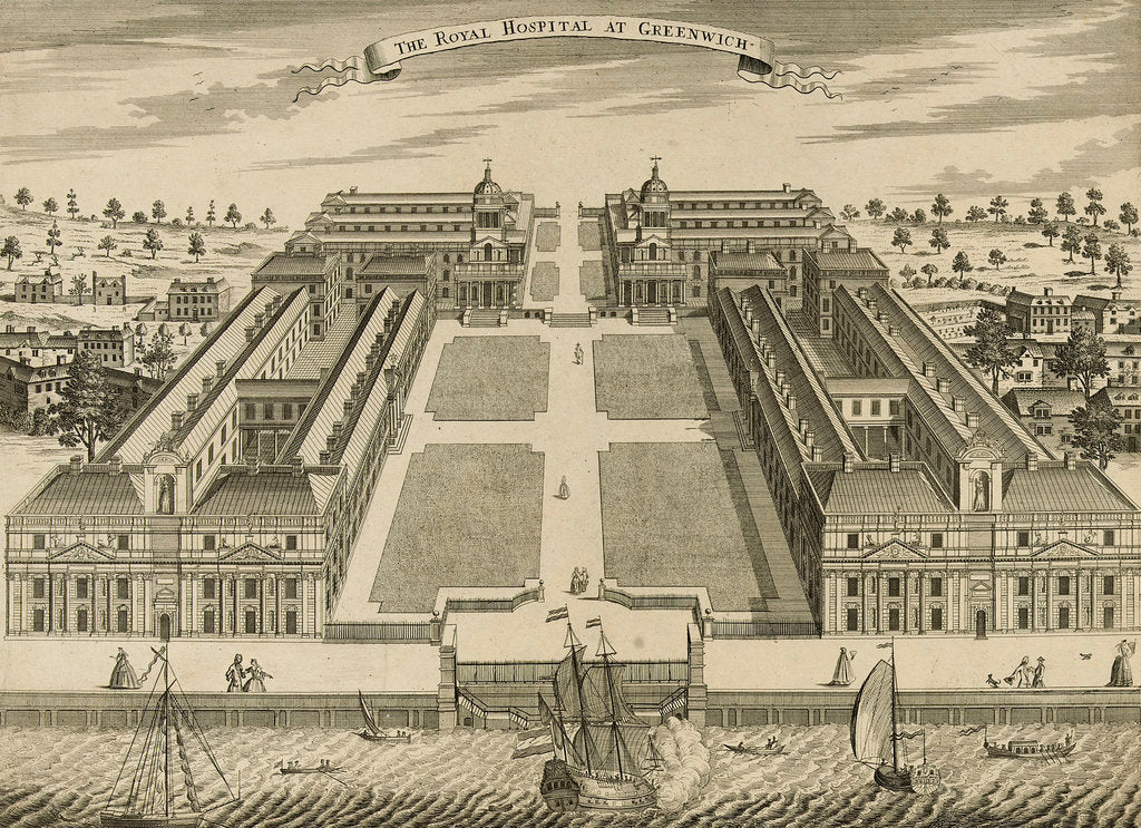 Detail of The Royal Hospital at Greenwich by Sutton Nicholls