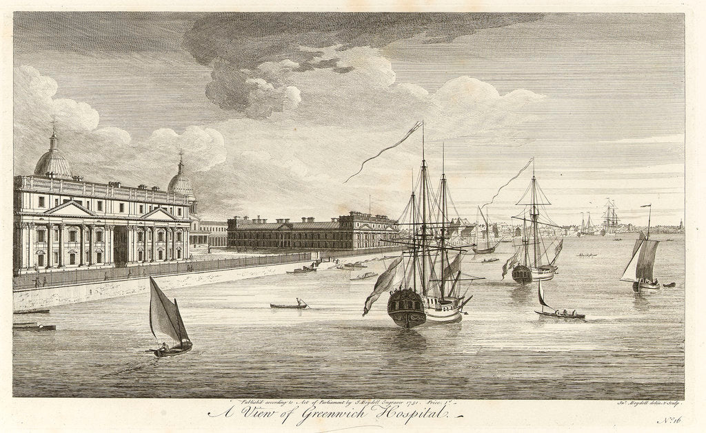 Detail of A view of Greenwich Hospital by John Boydell