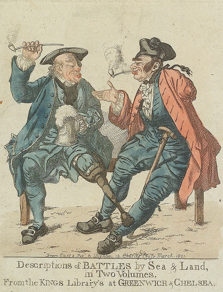 Detail of Greenwich and Chelsea Pensioners by Robert Dighton