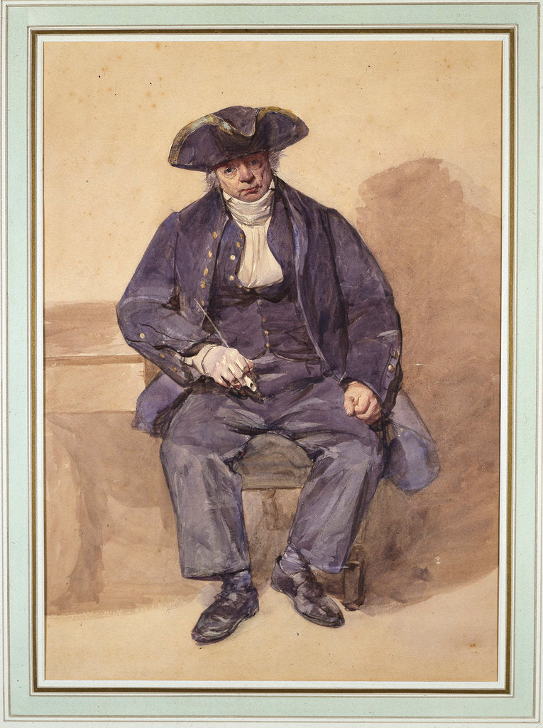 Detail of Portrait of John Adams, alias John Wilkinson, Petty Officer, aged 78 by Frederick Cruikshank