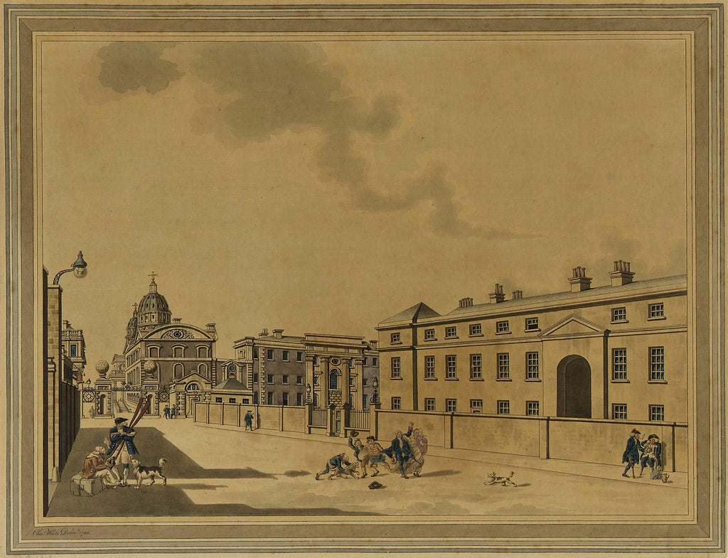 Detail of Greenwich Hospital from the West [with the Infirmary] by Charles White