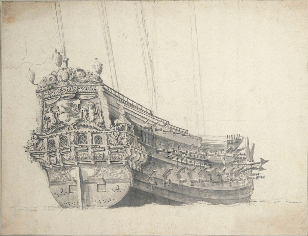 Detail of The 'Zieriksee' by Willem van de Velde the Elder