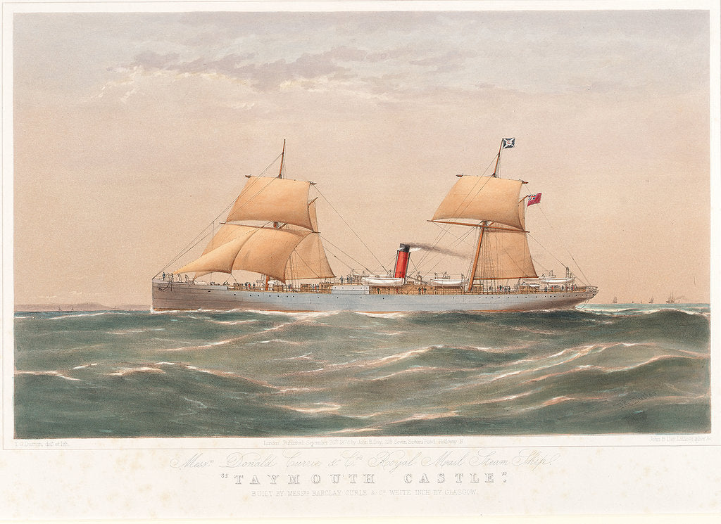 Detail of Royal Mail steam ship 'Taymouth Castle' by Thomas Goldsworth Dutton